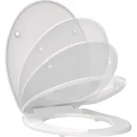 Spirella WC Sitz Toilettendeckel Duroplast Reinigung in Weiß - Easy Fix Clip