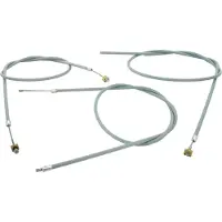FEZ Fahrzeugteile Set: Bowdenzügesatz RT125/1 grau Halbnabe komplett (3-teilig)
