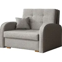 Mirjan 24 Schlafsofa Viva Gold I, einsitzer Polstersofa mit Bettkasten und Schlaffunktion, Stilvoll Couch (Aragon 80)