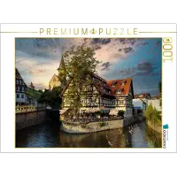 CALVENDO Puzzle Alte Zimmerei an der Agnesbrücke in Esslingen a.N. | 1000 Teile Lege-Größe 64 × 48 cm Foto-Puzzle für glückliche Stunden