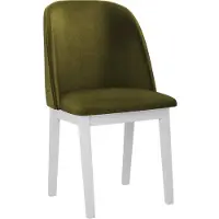 Mirjan 24 Stuhl Monti I, Esszimmerstuhl aus Buchenholz, 45x45x83 cm (Holzfarbe: Weiß, Stofffarbe: Zetta 297)