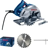 Bosch GKS 140, Partikelbord, Holz, Schwarz, Blau, 18,4 cm, 6200 RPM, 2 cm, 6000 RPM
