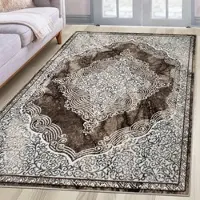 Otto Home Teppich "Harvii, kurzflor" Gr. 3, braun, B:120cm H:8mm L:180cm, Kunstfaser, Teppiche, Teppich, Orient-Design, weiche Haptik, Wohnzimmer, Esszimmer, Schlafzimmer