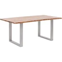Woodkings Esstisch Bullwer Akazie silberfarben 140x90 cm