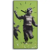 Coloray Wandkunst Leinwand Bild Uhr Geräuschlos Kunstdruck 30x60 Bohnenfeld - schwarze Hände