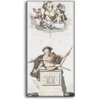 Coloray Leinwand Wanduhr Wandkunst Uhr Geräuschlos 30x60 Zeichnung Antike Engel Kunst - weiße Hände