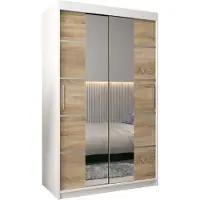 MEBLE KRYSPOL Kleiderschrank, Schiebetürenschrank Schlafzimmer, Schrank mit Spiegel VERONA 4 120 cm