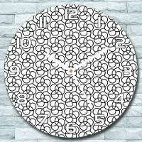 Coloray Wanduhr aus Glas Rund fi 30 Verwickelte Linien Quarz Deko Schlafzimmer Büro