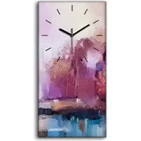 Coloray Leinwand Uhr Küche Wohnzimmer Bild 30x60 Malerei Wald Bäume Wasser Abstrakte - schwarze Hände