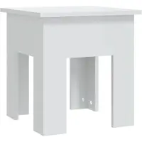 Syfax Couchtisch Hochglanz-Weiß 40x40x42 cm Holzwerkstoff