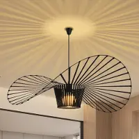 ZMH Pendelleuchte Esstisch Hängelampe Wohnzimmer 140CM E27 Esstischlampe Höhenverstellbar Esszimmer Hängeleuchte ohne Leuchtmittel Schwarz