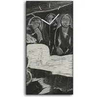Coloray Wanduhr Bürouhr Leinwand Bild Geräuschlos Kunstdruck 30x60 Te Po Die Lange Nacht - weiße Hände