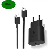 Ventarent 2 Meter Schnellladegerät 25W USB C Samsung Galaxy S25 S24, S23, S22, S21, S20, S10 Ultra + Edge Ladekabel