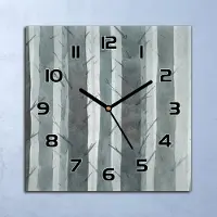 Coloray Wanduhr Echt-Glas-Küchenuhr Nebliger Wald Quarz Lautlos 30x30 Deko Bilder