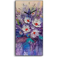 Coloray Dekor Leinwand Uhr Wandbilder 30x60 Wand Kunst Bild Gemälde Gänseblümchen - schwarze Hände