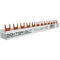 Doktorvolt Phasenschiene 4P Gabel 12-polig 16mm2 PS/G Schiene Sammelschiene 125A DV-2831-PSG