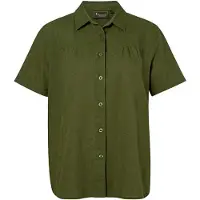 Pinewood Värnamo Hemp mix Women Short Sleeve Shirt pine green (759) S