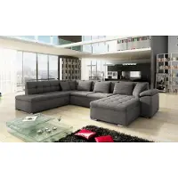 Mirjan 24 Ecksofa Niko Bis, Bettkasten und Schlaffunktion, Sofa vom Hersteller, Wohnlandschaft, Polstergarnitur (Majorka 03, Seite: Rechts)