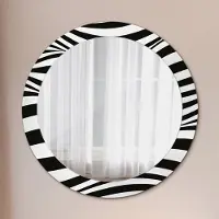 Wallfluent Ø80cm Modern Spiegel - Wandspiegel Wandmontage- Schlafzimmer - Abstrakt Welle