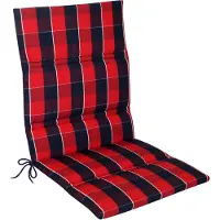 Kettler Gartenstuhlauflage Auflage für Gartenmöbel Stapelsessel Farbe Karo Rot-Blau Des. 851