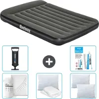 Bestway Luftmatratze - Französisches Bett - 137 x 191 x 30 cm - Grün - Im Lieferumfang enthalten Zubehör