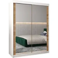 MEBLE KRYSPOL Kleiderschrank, Schiebetürenschrank Schlafzimmer, Schrank mit Spiegel TOKYO 3 150 cm