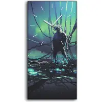 Coloray Küche Wohnzimmer Wand Leinwand Uhr 30x60 Szene des futuristischen Mann Schnüre - weiße Hände