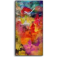 Coloray Dekor Leinwand Uhr Wandbilder Geräuschlos 30x60 Malerei Abstrakte Kunst - weiße Hände