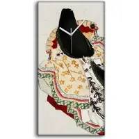 Coloray Dekor Leinwand Uhr Wandbilder 30x60 Malerei Asiatische Traditionell Kimono - weiße Hände