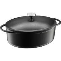 WMF Bräter oval mit Gussdeckel 30x23,5cm 5,0 l Gusseisen emailliert Induktion