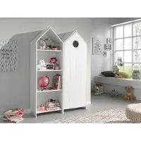Vipack CASAMI Set 2-tlg. best. aus: Regalschrank, Schrank 1-trg. mit Front in Weiß