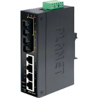Planet Industrial Fast Ethernet Switch 4-Port 10/100 Mbps RJ45 + 2-Port 100Base-FX, IP30, Temp Range -40øC75øC, Unmanaged, L2, Fast Ethernet (10/100), Vollduplex, Wandmontage