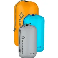 Sea to Summit Packsack Ultra-Sil Stuff Sack Set 3, 5, 8L High Rise, Blue Atoll, Zinnia orange