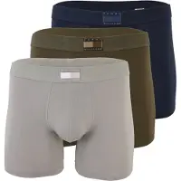 Tommy Hilfiger Boxer, Herren, Gr. M (50), 3 Stk., Jersey, blau (antique silber, pitch blau, army grün), Jersey, Obermaterial: 95% Baumwolle, 5% Elasthan, UNDERWEAR, Unterhosen Boxer, Topseller