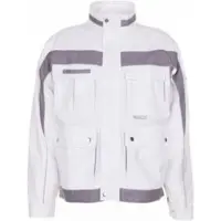 Planam Bundjacke Plaline Gr. 42 reinweiß/zink