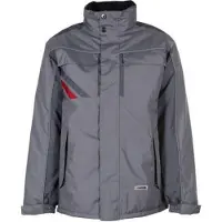 Planam Winterjacke Highline Gr. XL zink/schiefer/rot