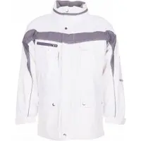 Planam unisex Winterjacke PLALINE weiss, zink Grösse M