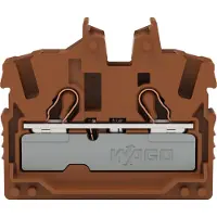 Wago 2052-321/000-014 2-Leiter-Mini-Durchgangsklemme,mit Betätigungsöffnung,2,5 mm2,braun 2052321000014 - 100 Stück