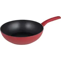Michelino Nora Wokpfanne ø28 cm - Induktionsgeeignet & Antihaftbeschichtet, Rot
