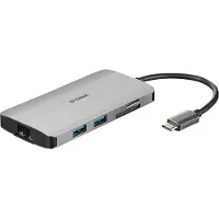 D-Link DUB-M810 USB-C 8-Port USB 3.0 Hub HDMI, Ethernet, Card Reader, Power