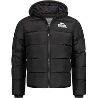 Lonsdale Steppjacke "TROVER", Herren, Gr. M, schwarz (schwarz, weiß), Obermaterial: 100% Polyester, Jacken Steppjacke, schnell trocknend, wärmeisolierend, Topseller