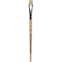 Creativ Light Pinsel Größe 12, 12 mm, kurzer Griff, Naturlinie, 12 Stück, Malen