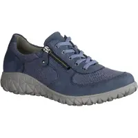 Waldlaufer Havy H89001-263 Orthotritt Damen, Halbschuh, Blau, Leder/Stretch - Damenschuhe Bequeme Schnürschuhe, Blau, leder/textil (denver perustretch)