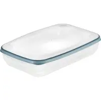 Keeeper Frischhaltedose franco, 2,4 Liter, eckig, blau Dose: transparent / Deckel: mit farbigem Rand, aus
