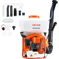 Vevor Rucksack-Nebelsprühgerät, 63 cc, 3 PS-Motor, gasbetriebener Nebelsprüher mit 16 L-Tank, Pulver- & Flüssigkeitsnebelsystem, für Gartenarbeit & Landwirtschaft, Gemüsegewächshäuser