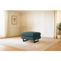 Otto Home Polsterhocker "Pinto", grün (azur), B:76cm H:48cm T:56cm, 92% Polyester, 8% Nylon, Hocker, Polsterhocker, mit Keder, Metallfüßen und auch in Cord Bezug erhältlich