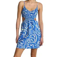 Billabong Minikleid "Desire", Damen, Gr. M, blau, Obermaterial:100% Viskose., Kleider Minikleid