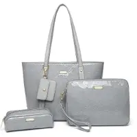 Sonstiges Miss Lulu Damen Handtasche Shopper Set Kunstleder Mittelgroß 3-teilig