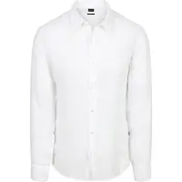 BOSS für Herren. 50567579 Relegant 6 Hemd weiß (XXL), Lässig, Leinen, Klassisch, Langarm