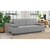 Mirjan 24 Sofa Fabio, Polstersofa mit Bettkasten und Schlaffunktion, Couch mit Stilvoll Metallfüße (Farbe: Ikar 05)